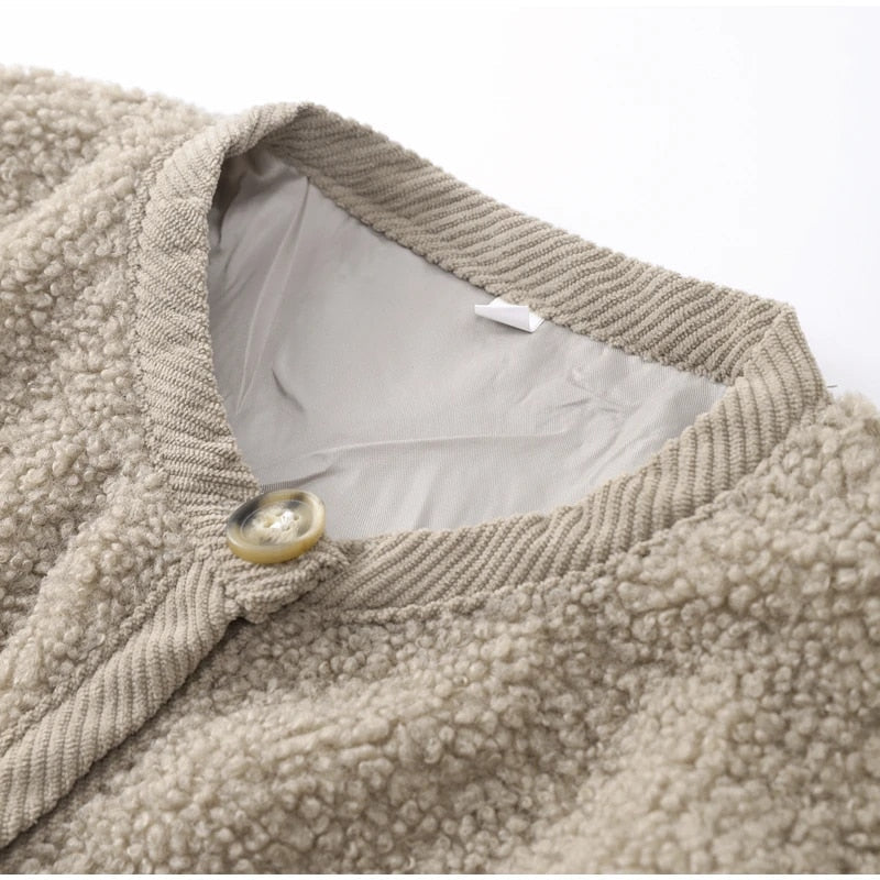 Damen-Strickjacke, klassisches Design, warmes Kaschmir-3