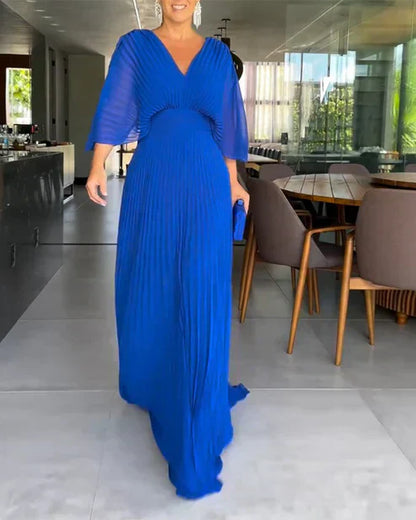 Damen-Rippkleid, V-Ausschnitt, Polyester-3