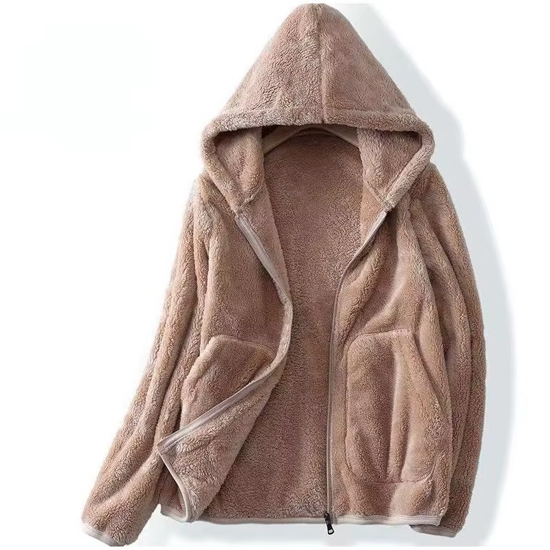 Variant image for Damen-Sweatshirt, aus Korallfleece, mit großer Kapuze-13