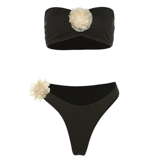 Badeanzug Damen Blumenmuster Figurformend Hochwertige Synthetikfaser 1