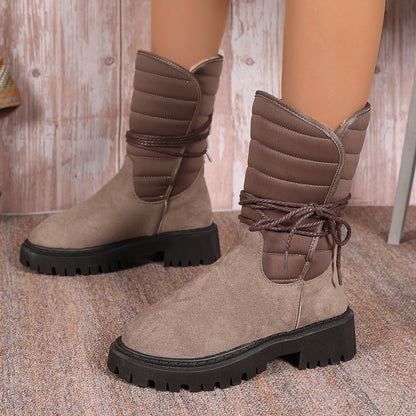 Variant image for Gefütterte Damen-Winterstiefel, gepolstertes Design, robuste Gummisohle-19