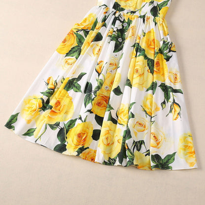 Damenkleid Elegant mit Fritillary-Knöpfen Hochwertiger Stoff-3