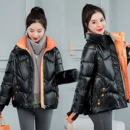 Damenjacke Pufferjacke Wasserabweisend Hochwertiger Stoff-2