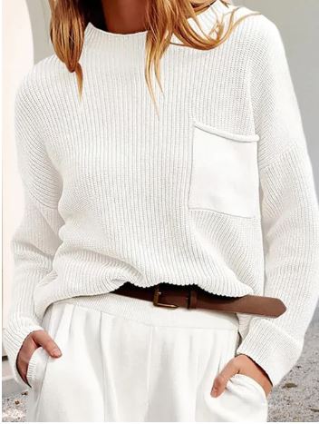 Damen-Winter-Strickpullover, trendy Acryl 8