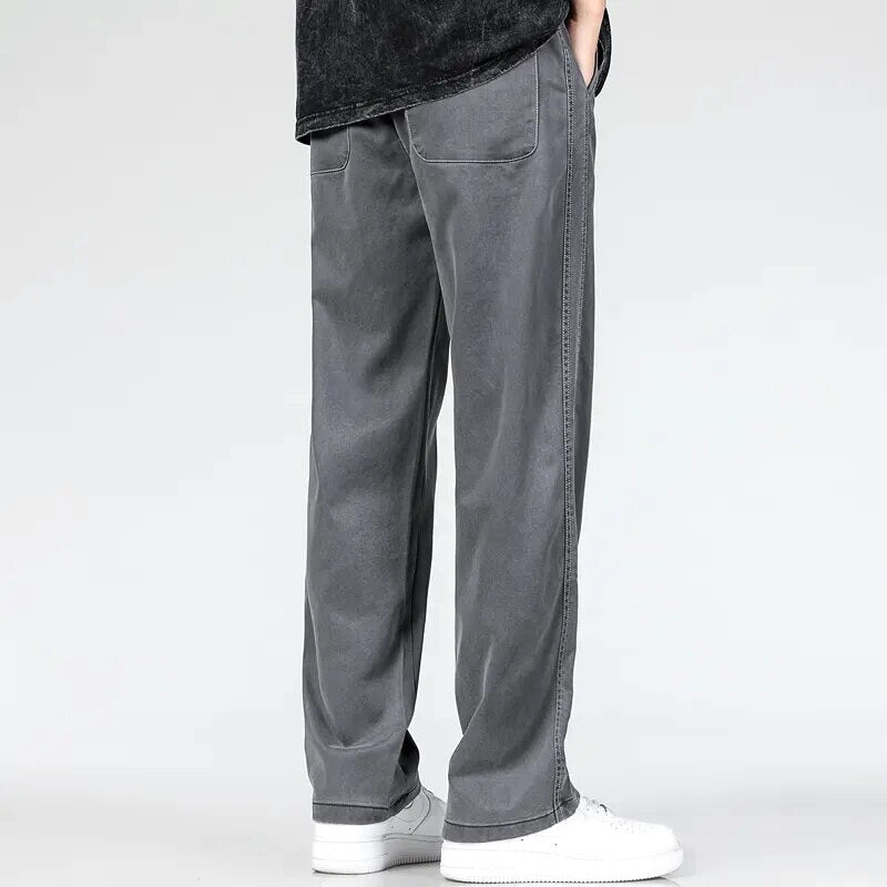 Herren-Trainingshose, lässiger Stil, gebürsteter Denim 2