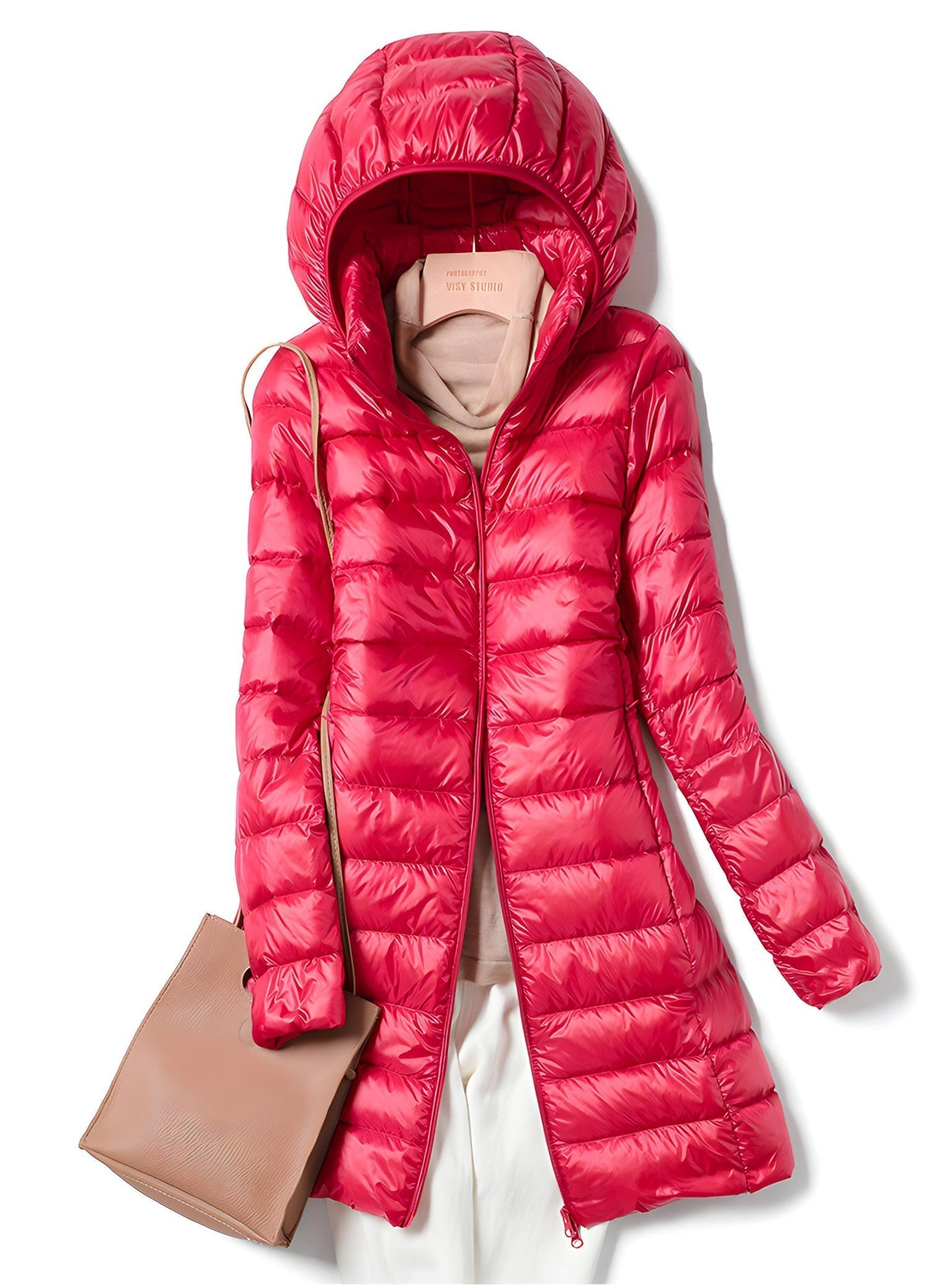 Variant image for Damen-Daunenjacke, lang mit abnehmbarer Kapuze, Winterjacke, lang-20
