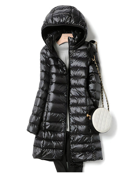 Variant image for Damen-Daunenjacke, lang mit abnehmbarer Kapuze, Winterjacke, lang-6