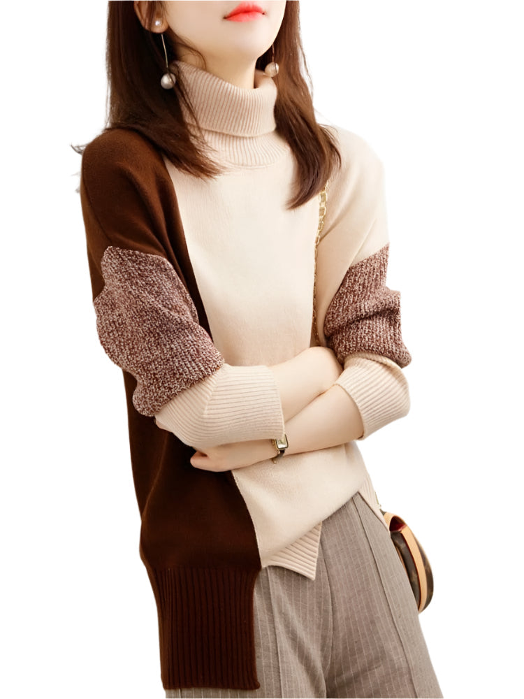 Variantenbild für Damen-Strickpullover, langärmelig, gestreift, 100% Acryl-1