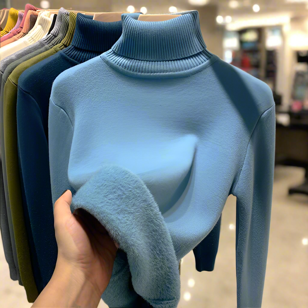 Variant image for Damen-Rollkragenpullover, Wolle, normale Passform, lange Ärmel-24
