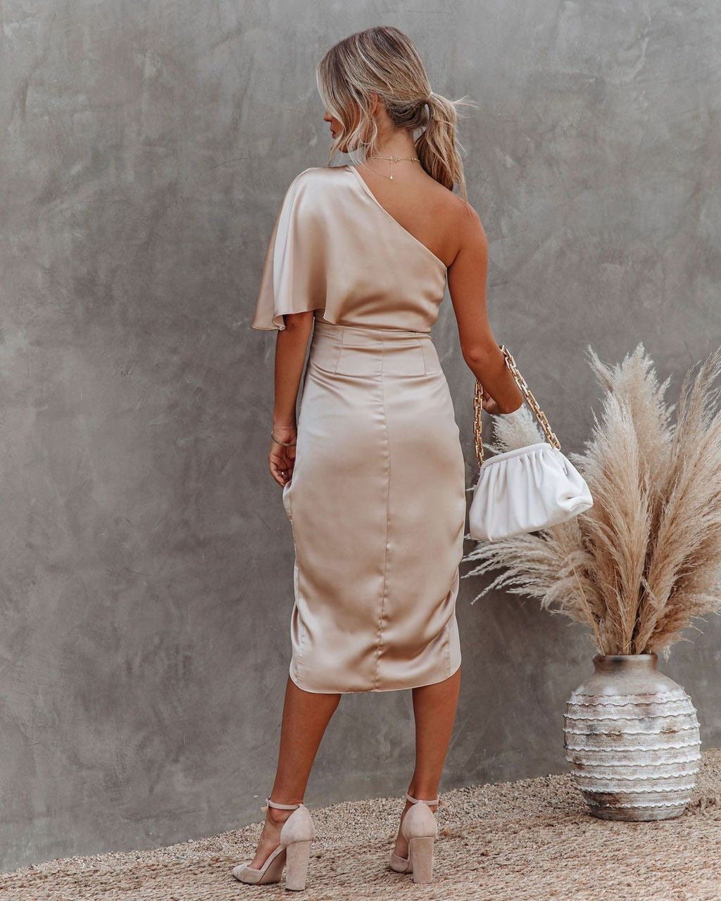Damen-Satinkleid, elegantes Design, atmungsaktives Material-2