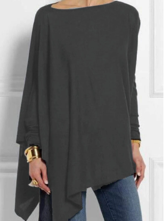 Variant image for Damen-Pullover, asymmetrisches Design, weiches Polyester-25