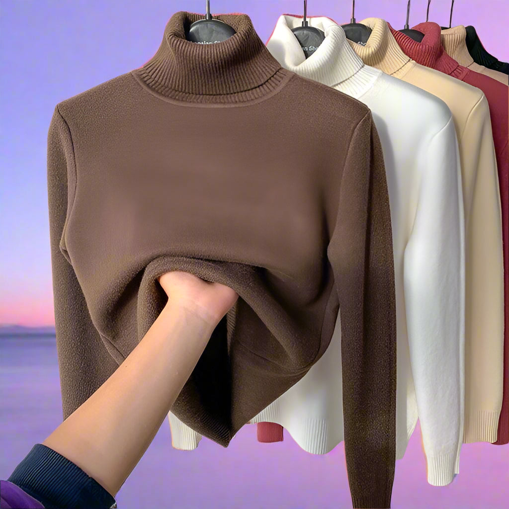 Variant image for Damen-Rollkragenpullover, Wolle, normale Passform, lange Ärmel-17