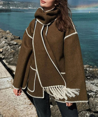 Variant image for Damen Winterjacke Bestickt mit Taschen Langarm Hochwertiger Stoff-9
