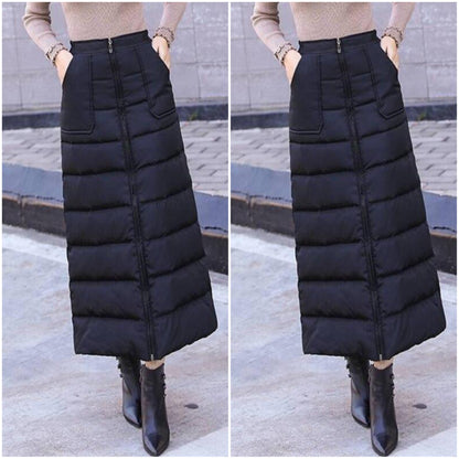 Damen Winterrock Plissiert Polyester-3