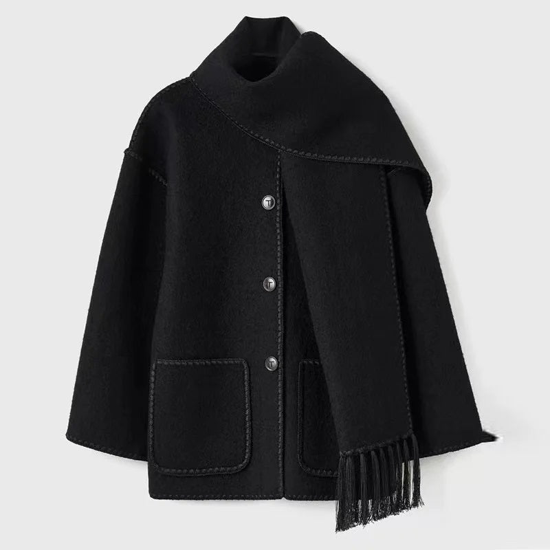 Variant image for Damen Winterjacke Bestickt mit Taschen Langarm Hochwertiger Stoff-5