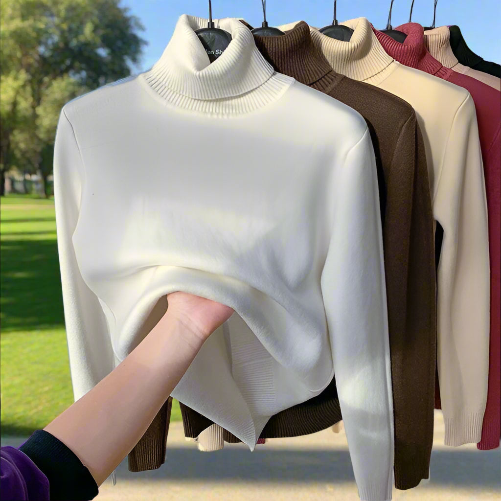 Variant image for Damen-Rollkragenpullover, Wolle, normale Passform, lange Ärmel-5