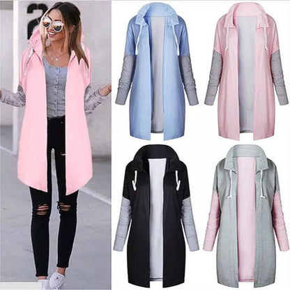 Damen-Herbstmantel Trendy Baumwolle Polyester-5
