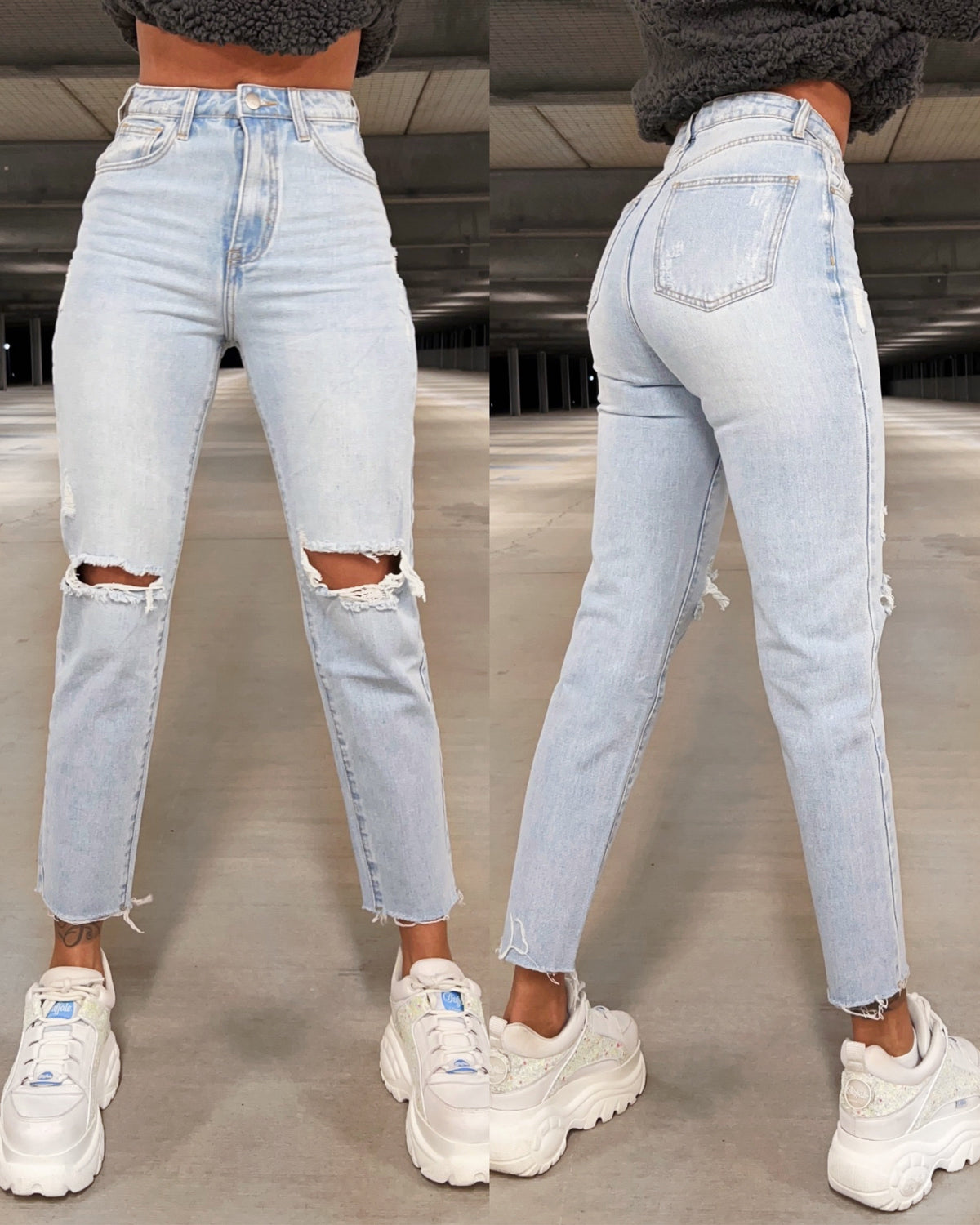 Damen-Jeans High Waist Klassische Passform Denim-3