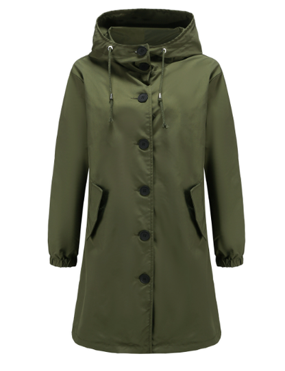 Wasserdichte Damen-Winterjacke mit Kapuze und winddichtem Kragen aus Synthetikmaterial-6