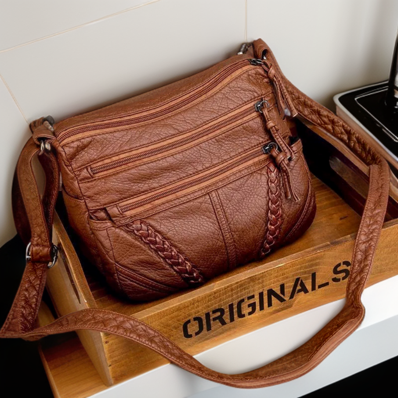 Damentasche aus weichem Leder, elegantes Design, geräumiges Modell 1