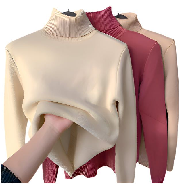 Variant image for Damen-Rollkragenpullover, Wolle, normale Passform, lange Ärmel-1