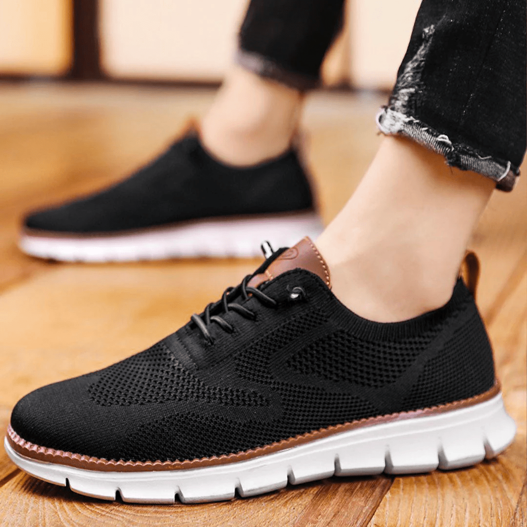 Herrenhalbschuhe, aus schickem Design, permeables Material-5