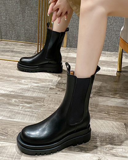 Damen-Stiefel, lang, synthetisches Material, elegantes Design, Komfort-1
