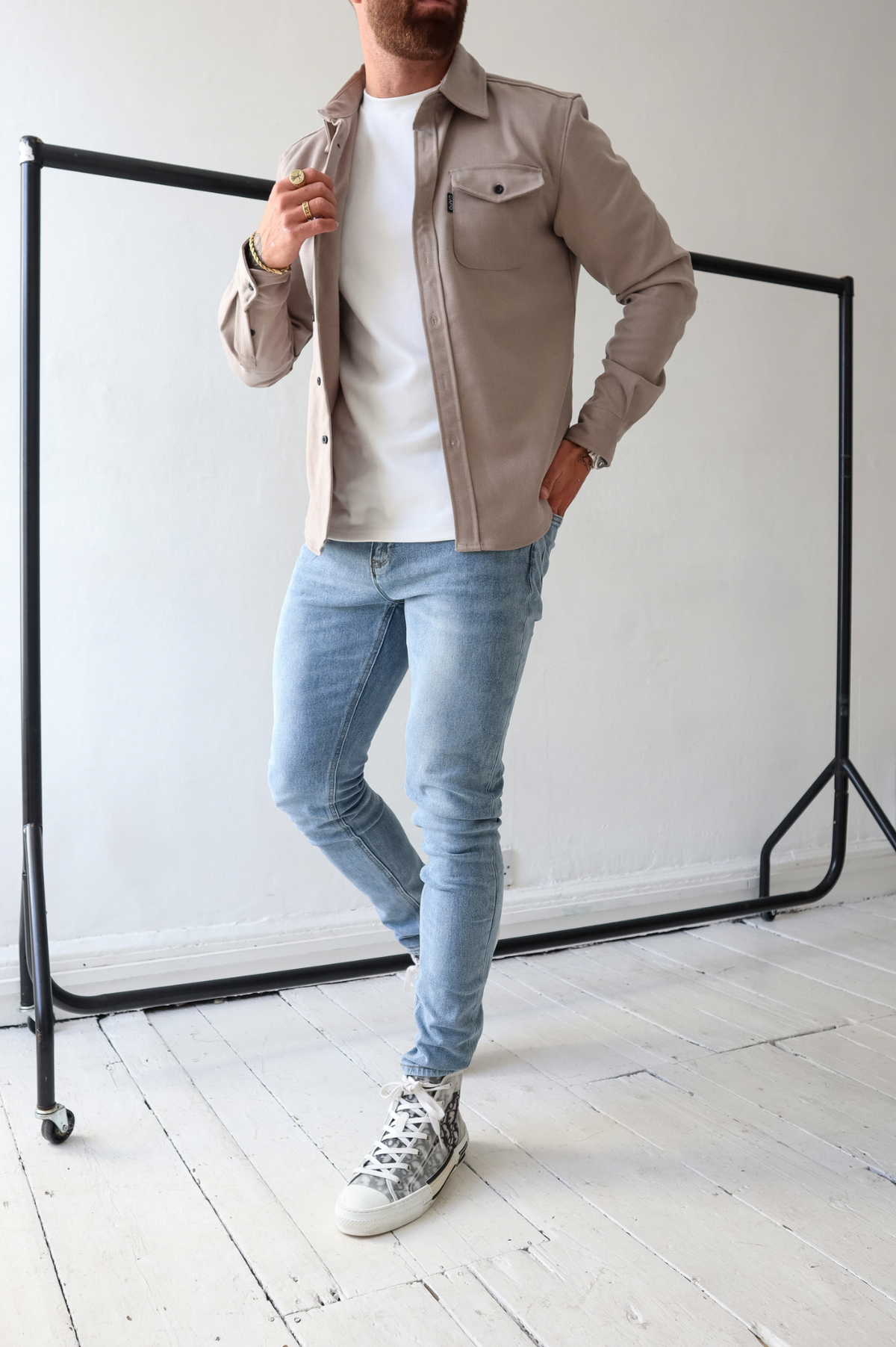 Herrenhemd, lange Ärmel, figurbetontes Polyester, Elasthan-2