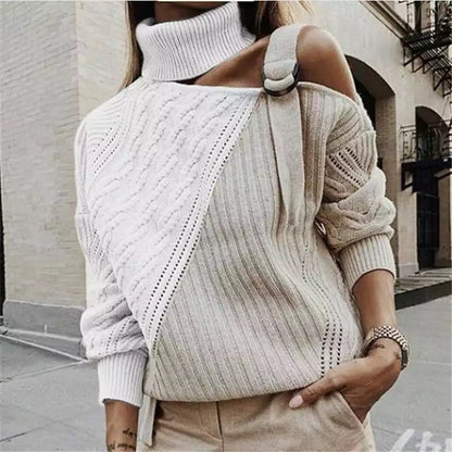 Variant image for Damen-Rollkragenpullover, ausgeschnittene Baumwolle, Polyester-16