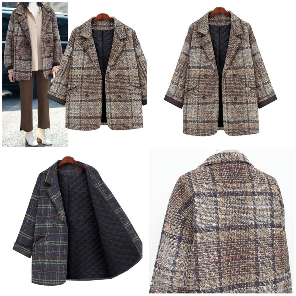 Damen-Mantel, kurz, klassische Baumwolle, Polyester-3