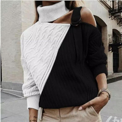 Damen-Jersey-Pullover mit Stehkragen Weich und Bequem 4