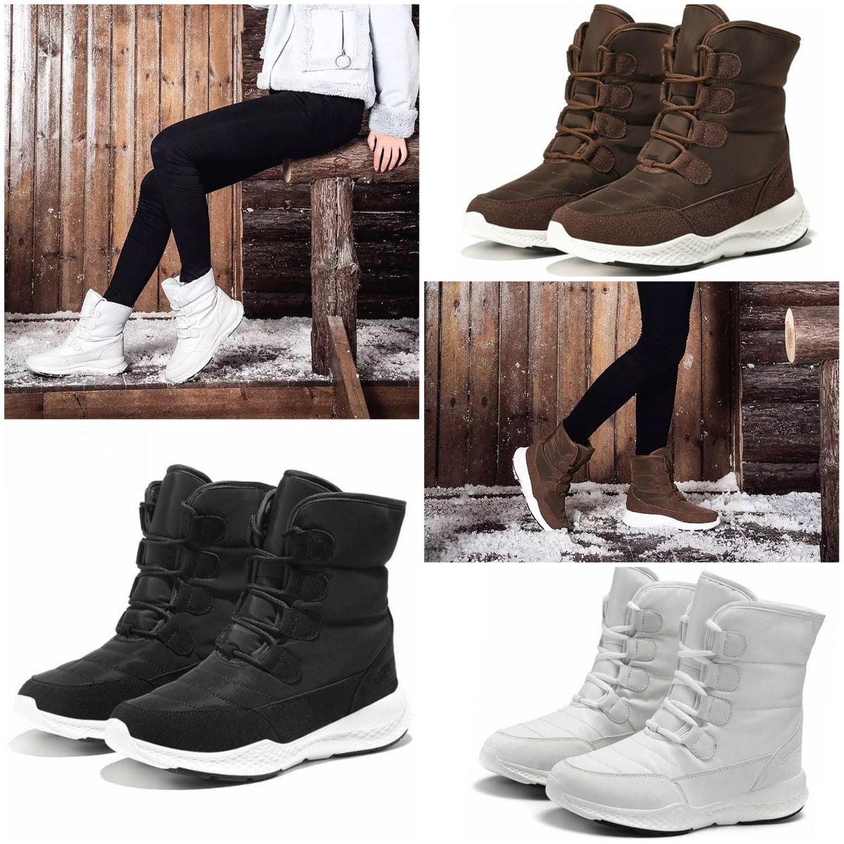 Herren-Winterstiefel, wasserfester Gummisohle, hoch, Schulter-4