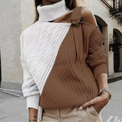 Variant image for Damen-Rollkragenpullover, ausgeschnittene Baumwolle, Polyester-11