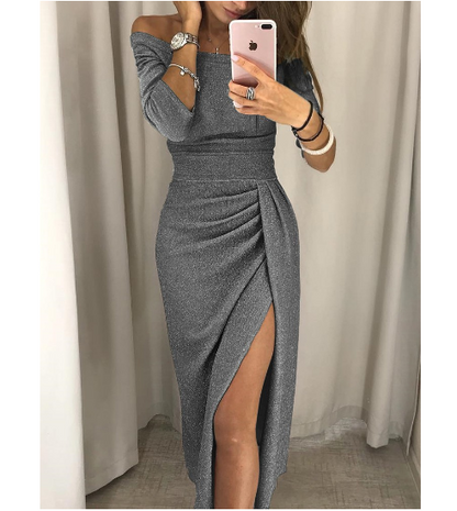 Maxikleid Damen Fließendes Silhouette Hochwertiger Stoff-1