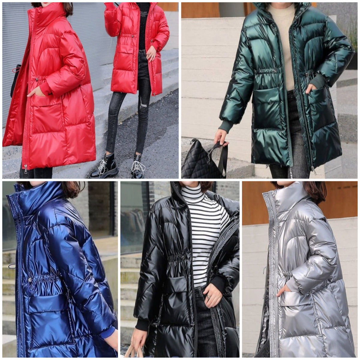 Damenjacke Designer Hoher Kragen Polyester für Damen-3