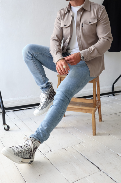 Herrenhemd, lange Ärmel, figurbetontes Polyester, Elasthan-4