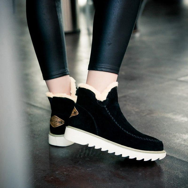 Gefütterte Damen-Winterstiefel, wasserabweisend, mit stabiler Sohle-3