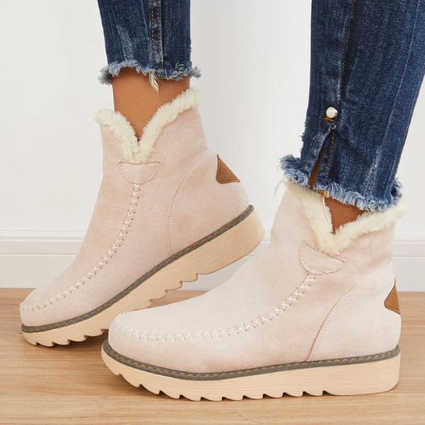 Gefütterte Damen-Winterstiefel, wasserabweisend, mit stabiler Sohle-1