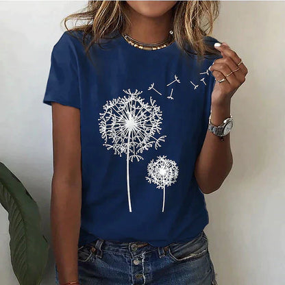 Damen-T-Shirt, runder Halsausschnitt, elegantes hochwertiges Material-5
