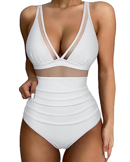 Variant image for Badeanzug Damen U-förmiger Ausschnitt Bequemes Nylon Spandex-21