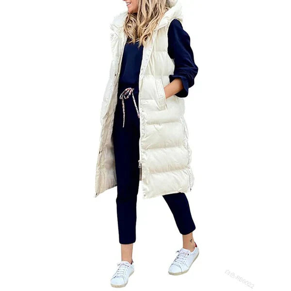 Variant image for Damen-Mantel Ärmellos Lang Polyester Wintermode-25