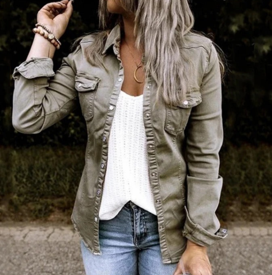 Damenjacke Lässiger Stil aus hochwertigem Polyester für Damen-4