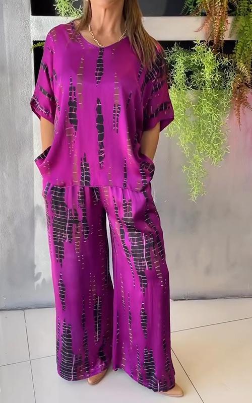Damen-Satin-Set, zwei Teile, leicht und luftig 2