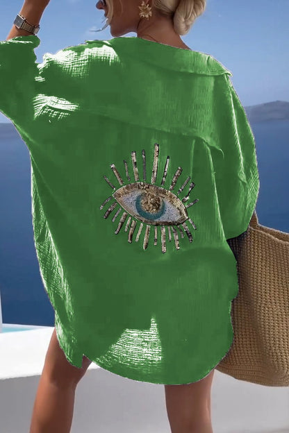 Weiße Damenbluse, leicht und luftig, Strandstil, atmungsaktiver Stoff 12