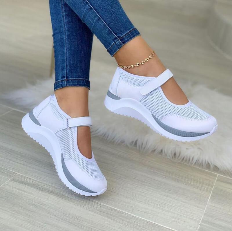 Variant image for Damen-Sneaker, orthopädisch, offenes Design, Synthetikmaterial mit Klettverschluss-10