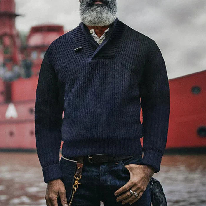 Herrenpullover langärmlig, klassisch, 100% Baumwolle-1