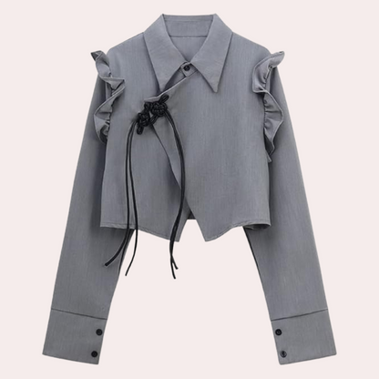 Damen-Top, stilvolles Polyester, lässige Passform-1