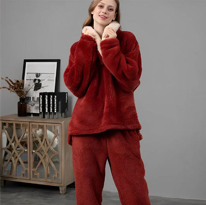 Damen-Pyjama-Set, weicher atmungsaktiver Stoff-1