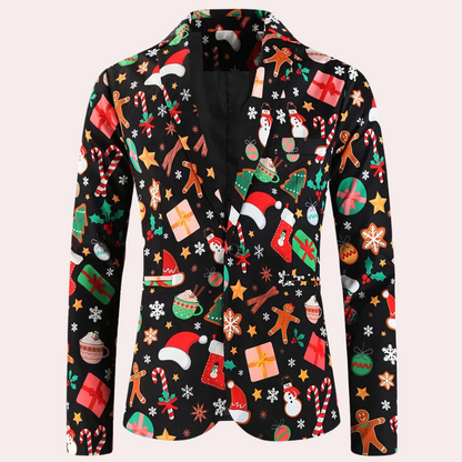 Damen Blazer Festlicher Stil Weicher Stoff Elegante Passform-1