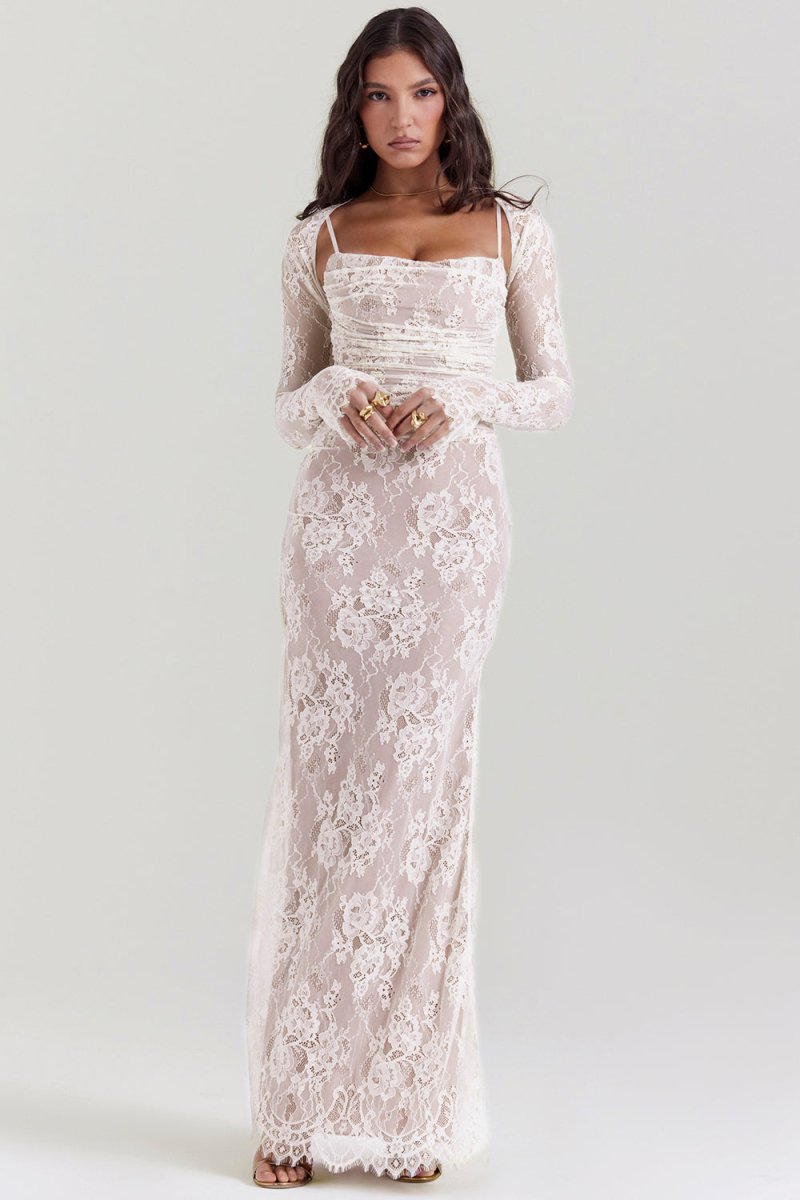 Variant image for Damen-Kleid Bodycon Schnürung Polyester und Elasthan-4